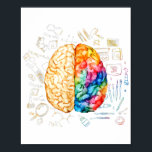 Colorful Brain - Science And Art - Neuroscience Ne Poster<br><div class="desc">Colorful Brain - Science And Art - Neuroscience Neurologist</div>