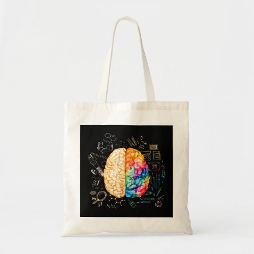Colorful Brain _ Science And Art _ Neuroscience Ne Tote Bag