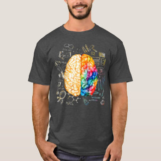 Colorful Brain Science And Art Neuroscience T-Shirt