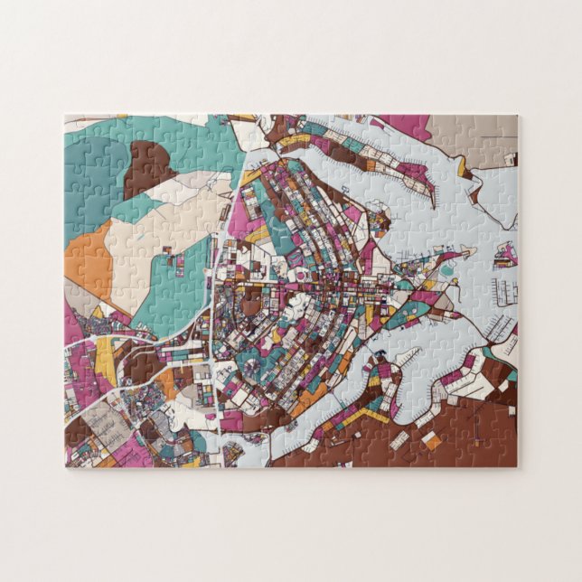 Colorful Brasilia Map Jigsaw Puzzle (Horizontal)