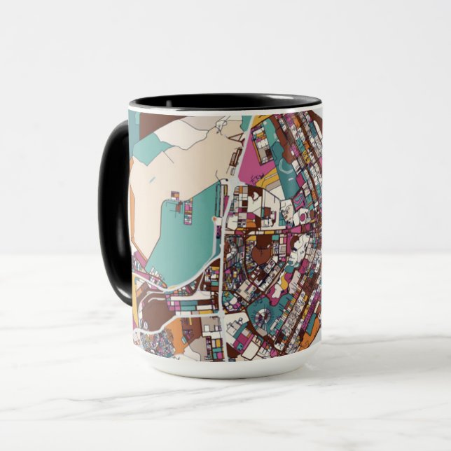 Colorful Brasilia Map Mug (Front Left)