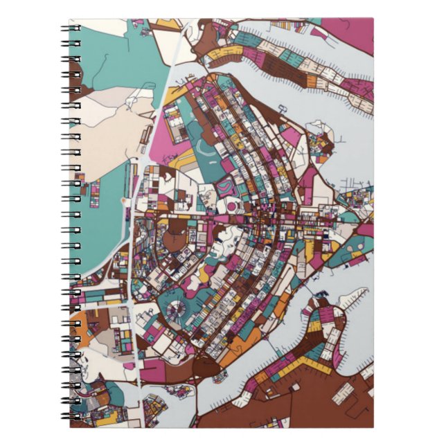 Colorful Brasilia Map Notebook (Front)