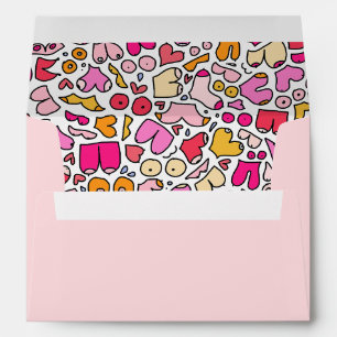 colorful breast pattern stone coaster envelope