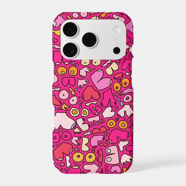 colorful breast pattern stone coaster iphone case (Back)