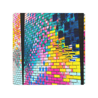 Colorful Brick Wall Abstract Poster
