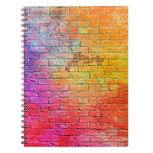 Colorful brick wall backgroundwallcolorbackgroun notebook