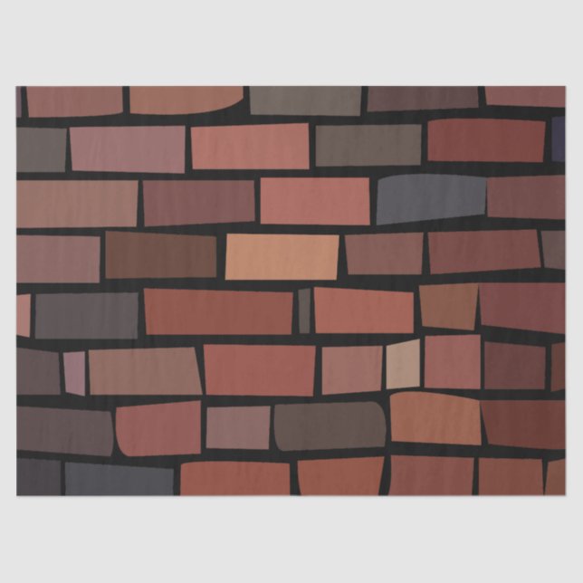 Colorful Brick Wall Tissue Paper (Front)