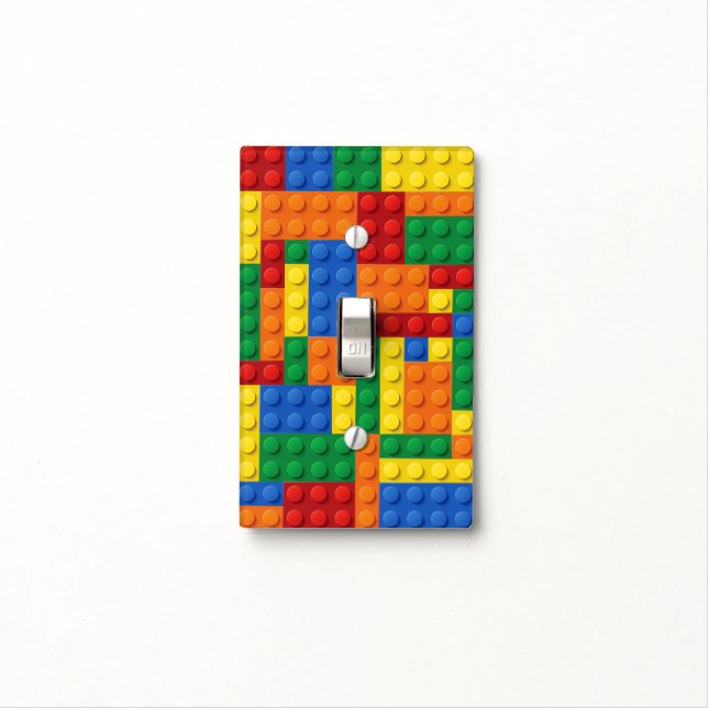Colorful Bricks Building Blocks Light Switch Cover (In Situ)
