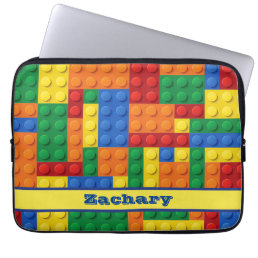 Colorful Bricks Building Blocks | Personalized Laptop Sleeve