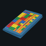 Colorful Bricks Building Blocks Personalized Trifold Wallet<br><div class="desc">A personalized wallet that any kid will love. This one features a pattern of building bricks in red, green, blue, yellow and orange along with a spot for a name or other custom message. Text can easily be changed to your own name or custom message, or be removed altogether if...</div>