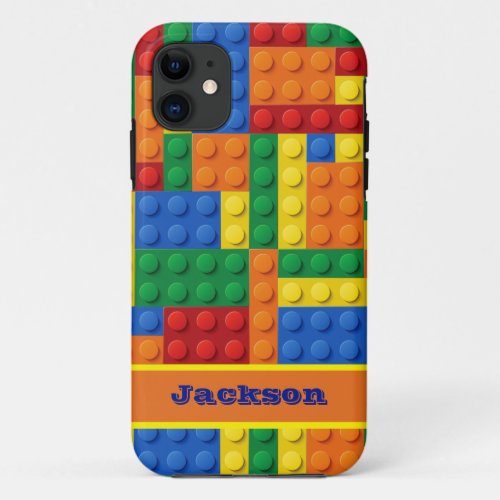 Colorful Bricks Building Blocks Phone Case