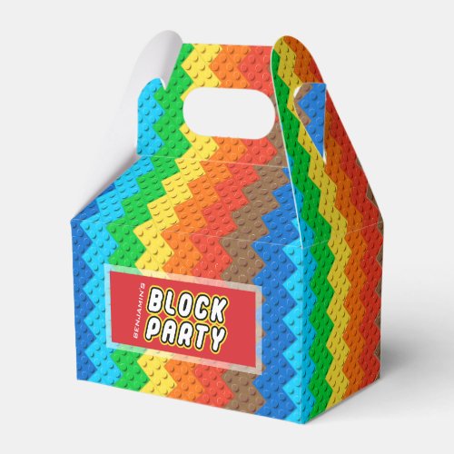 Colorful Bricks Building Blocks Toy Birthday Party Favor Boxes