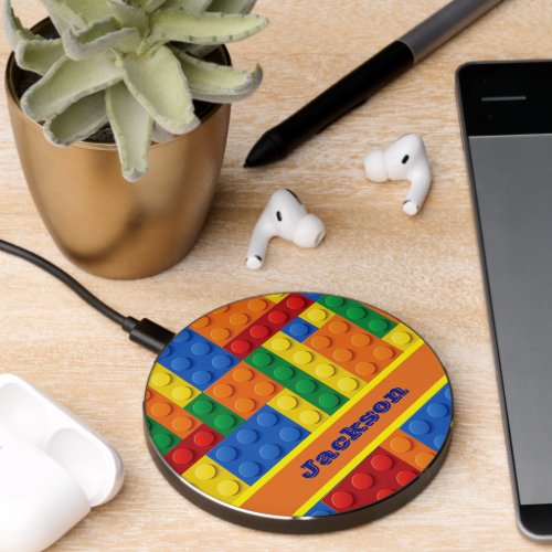 Colorful Bricks Building Blocks  Wireless Charger
