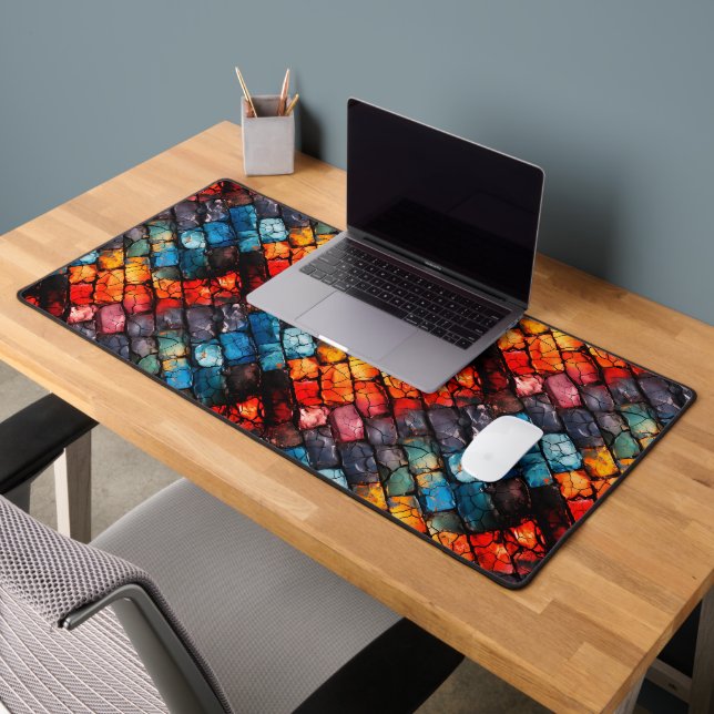 Colorful Bricks Desk Mat (Office 2)