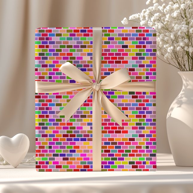 Colorful Bricks Wall Wrapping Paper (Creator Uploaded)