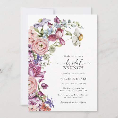 Colorful Bridal Brunch Invitation