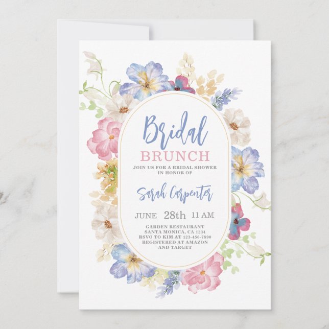 Colorful Bridal Shower Invitation (Front)