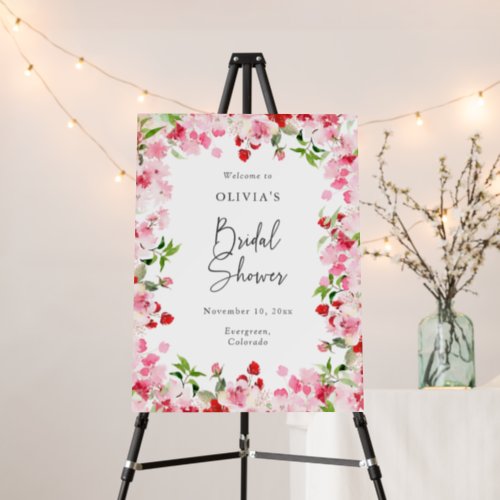 Colorful Bridal Shower Welcome Sign