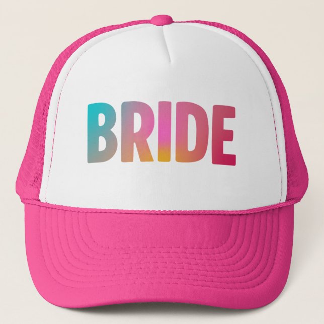 Colorful Bride Trucker Hat (Front)