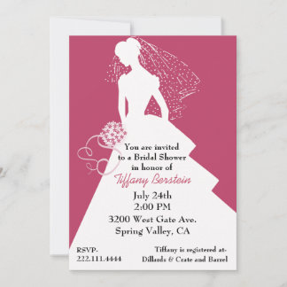 Colorful Bride Wedding Shower Invitation
