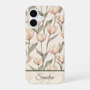 Colorful Bridesmaid Gift Tulip Floral Custom iPhone 16 Case