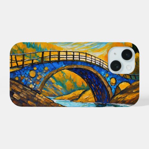 Colorful Bridge Art iPhone 15 Case