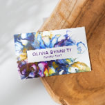 Colorful Bright Abstract Marble Art Business Card