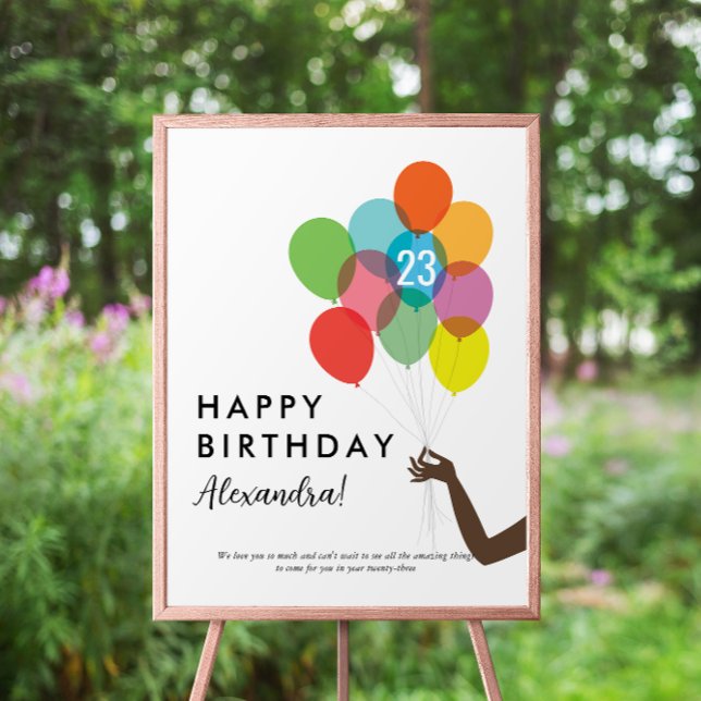 Colorful Bright Balloons Birthday Party Welcome Foam Board (Creator Uploaded)