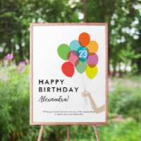 Colorful Bright Balloons Birthday Party Welcome