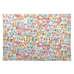 Colorful bright birthday pattern cloth placemat