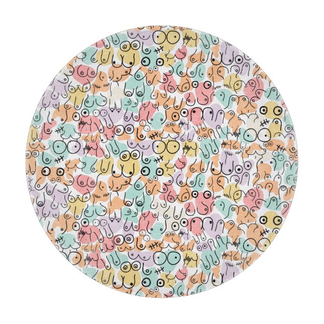 Colorful bright birthday pattern cutting board (Front)