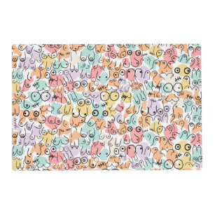 Colorful bright birthday pattern placemat