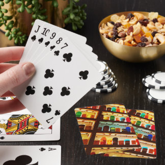 colorful bright bottles poker cards