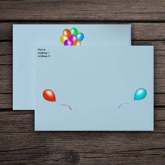 Colorful Bright Bunch of Balloons Envelope