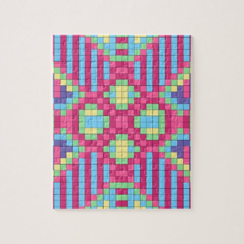 Colorful Bright Checkerboard Jigsaw Puzzle