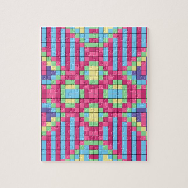 Colorful Bright Checkerboard Jigsaw Puzzle (Vertical)