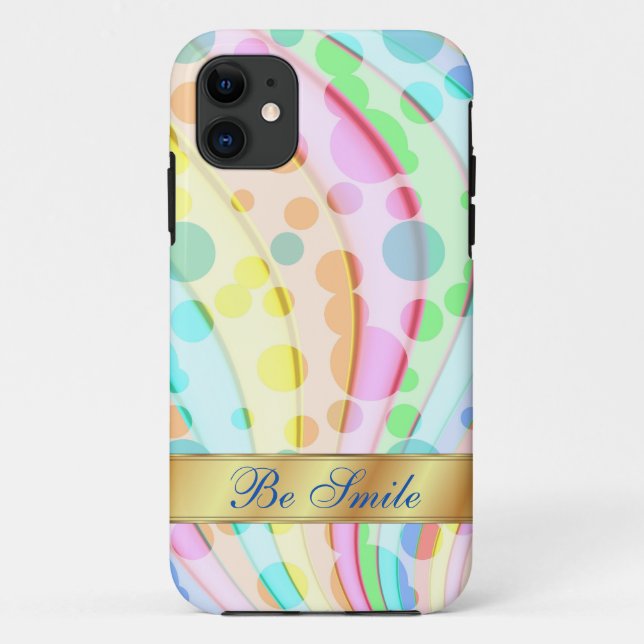 Colorful bright circle iPhone Case (Back)