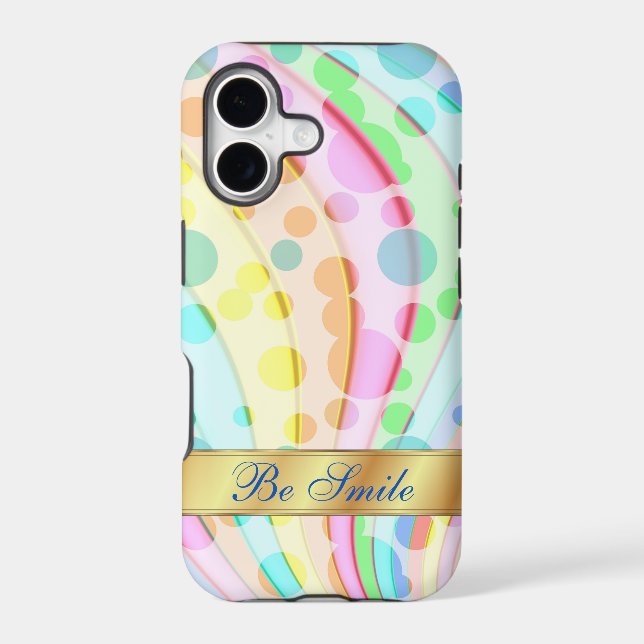 Colorful bright circle iPhone Case (Back)