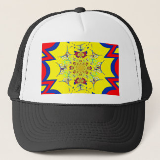 Colorful Bright Floral Damask Design Art Print Trucker Hat