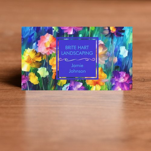 Colorful Bright Floral Design Business Card