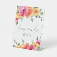 Colorful bright floral lemonade bar