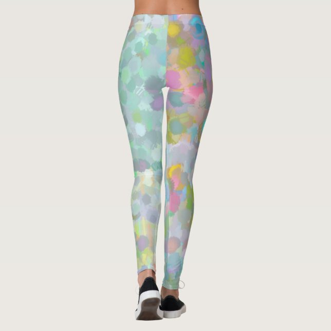 colorful bright fun pastel leggings (Back)