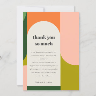 adult birthday thank you card wording