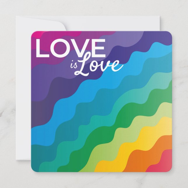 Colorful Bright Love is Love Holiday Card (Front)