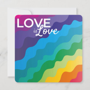 Colorful Bright Love is Love Holiday Card
