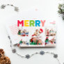 Colorful & Bright Merry Year in Review Five Photo Holiday Postcard
