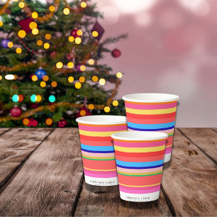 Colorful Bright Modern Christmas  Paper Cups