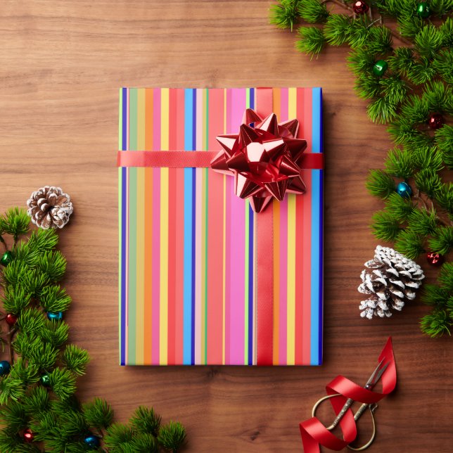 Colorful Bright Modern Christmas  Wrapping Paper (Holiday Gift)