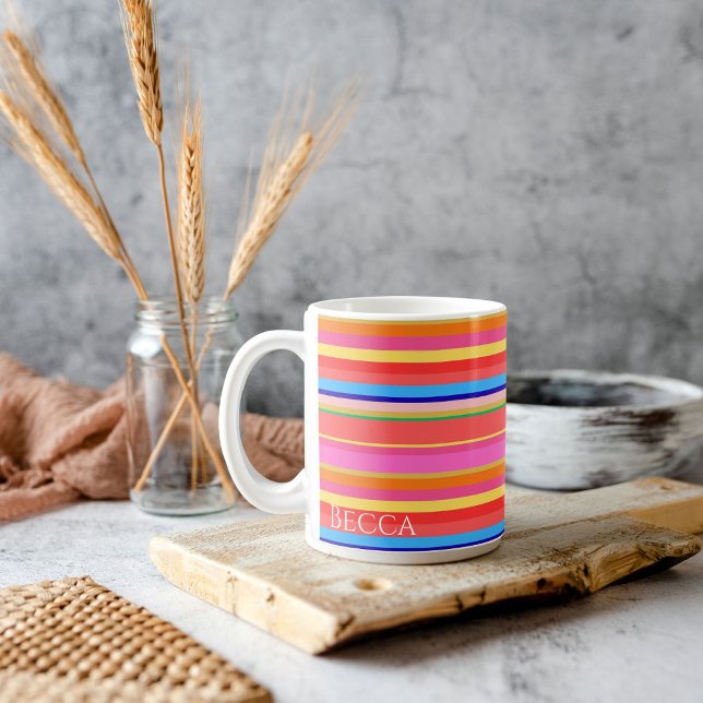 Colorful Bright Modern Personalized  Coffee Mug (Creator Uploaded)