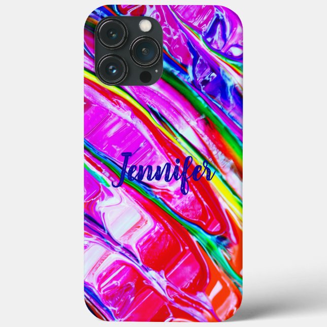 Colorful Bright Neon Personalized Case-Mate iPhone Case (Back)